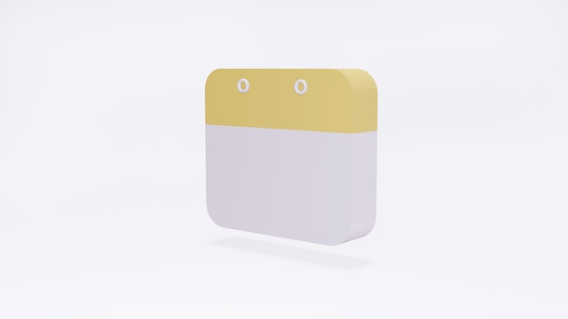 Rendering 3D Concetto di gestione del tempo un calendario sullo sfondo Rendering 3D Illustrazione 3D