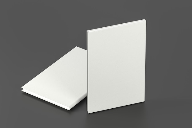 Rendering 3D dei quaderni a copertina rigida organizzati