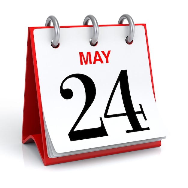 Rendering 3D del calendario di maggio