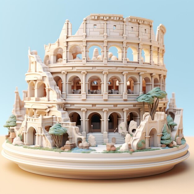 Rendering 3D del Colosseo