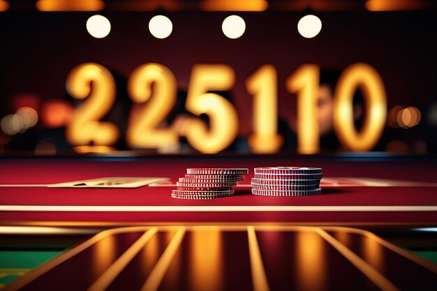 Rendering 3D del concetto di gioco d'azzardo dello sfondo del casinò