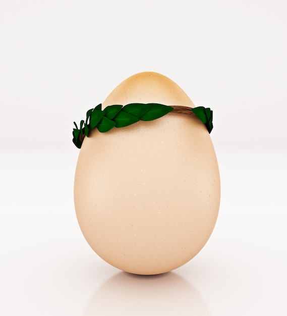 Rendering 3d del concetto di uovo