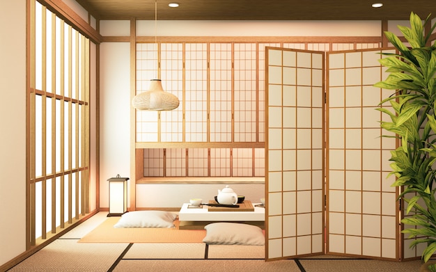 Rendering 3D del design della camera in Giappone