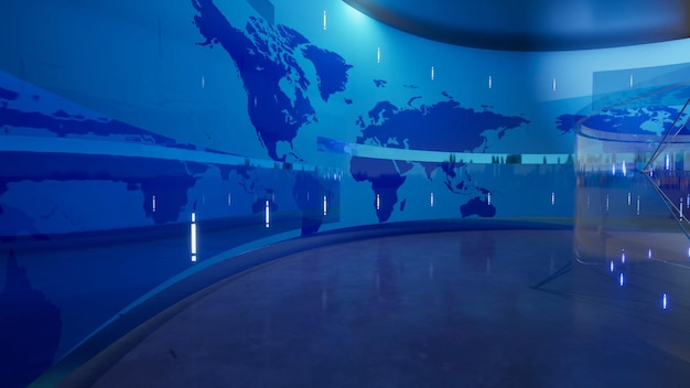 Rendering 3d del fondo della mappa del mondo