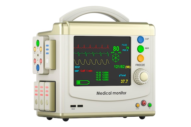 Rendering 3D del monitor medico