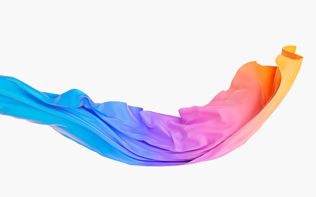 Rendering 3D del panno ondulato che scorre