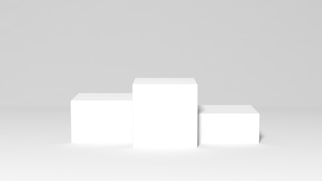 Rendering 3D del podio dei vincitori