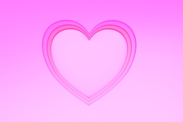 Rendering 3D del podio rosa per la vendita di San Valentino