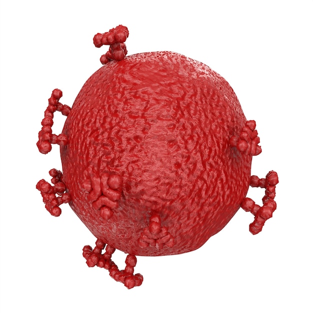 Rendering 3d del virus