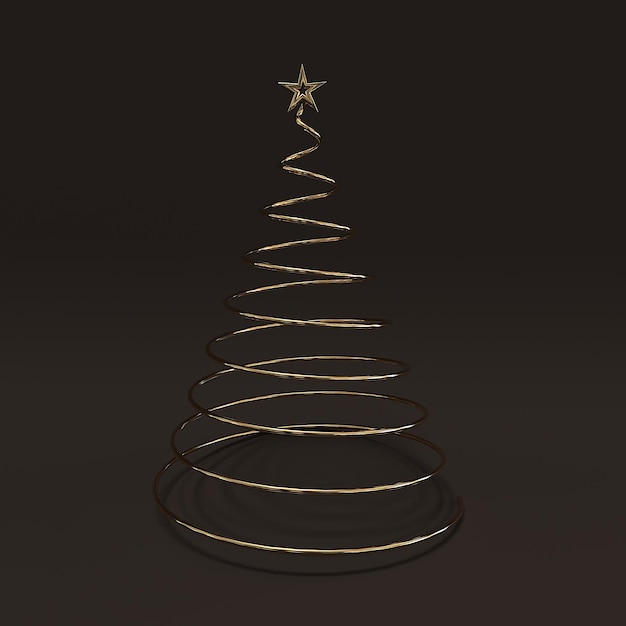 Rendering 3d dell'icona del segno dell'albero di Natale