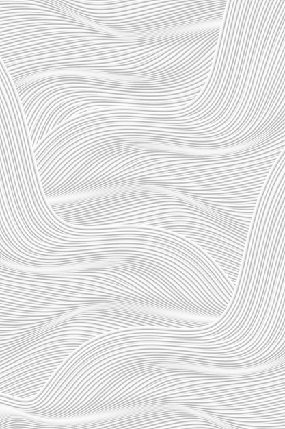 Rendering 3D della forma d'onda bianco sporco della linea di pittura del paesaggio texture di sfondo