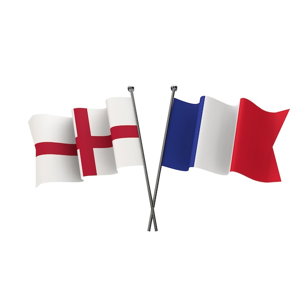Rendering 3D della partita di calcio tra Inghilterra e Francia