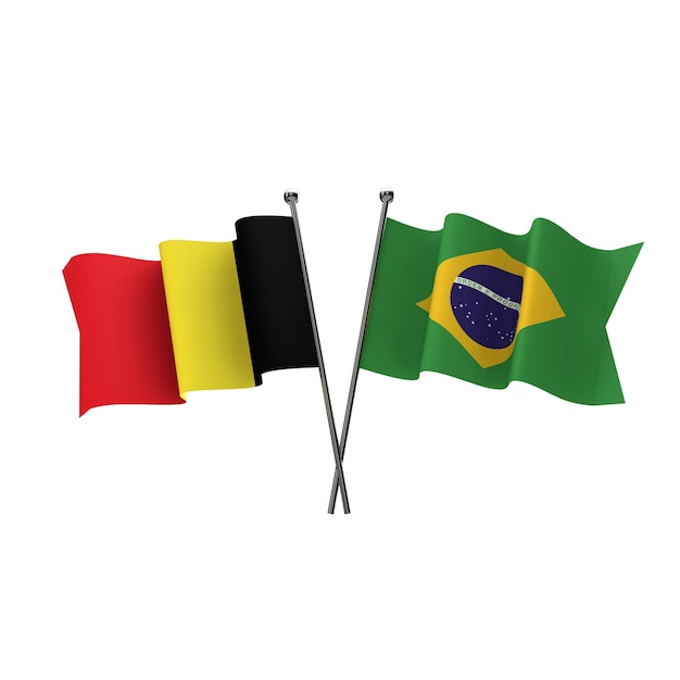 Rendering 3D della partita finale del quarto di calcio del Brasile contro il Belgio
