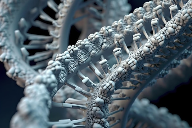 Rendering 3d della struttura del DNA