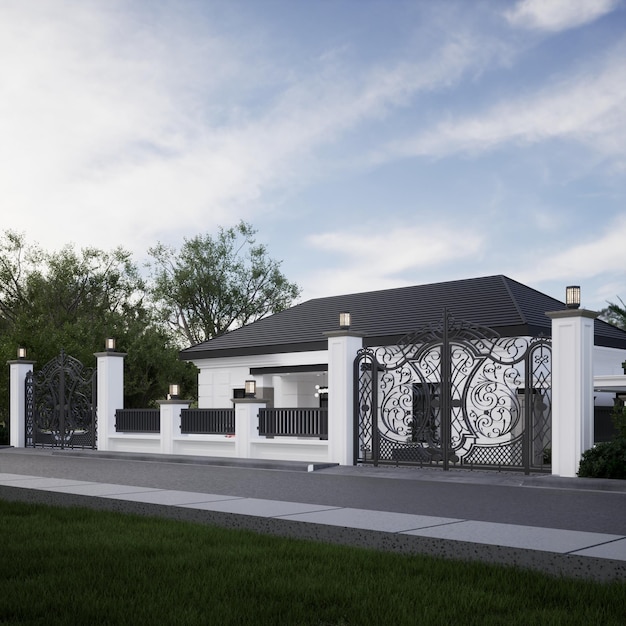 Rendering 3D Design moderno della casa