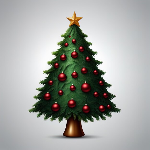 Rendering 3D di albero di Nataleillustrazione dell'albero di Natale