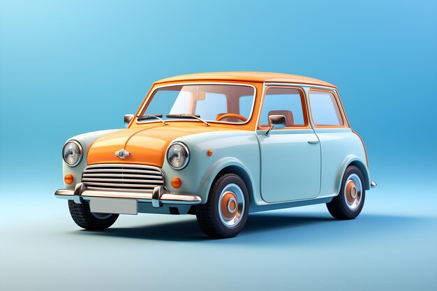 Rendering 3D di auto d'epoca