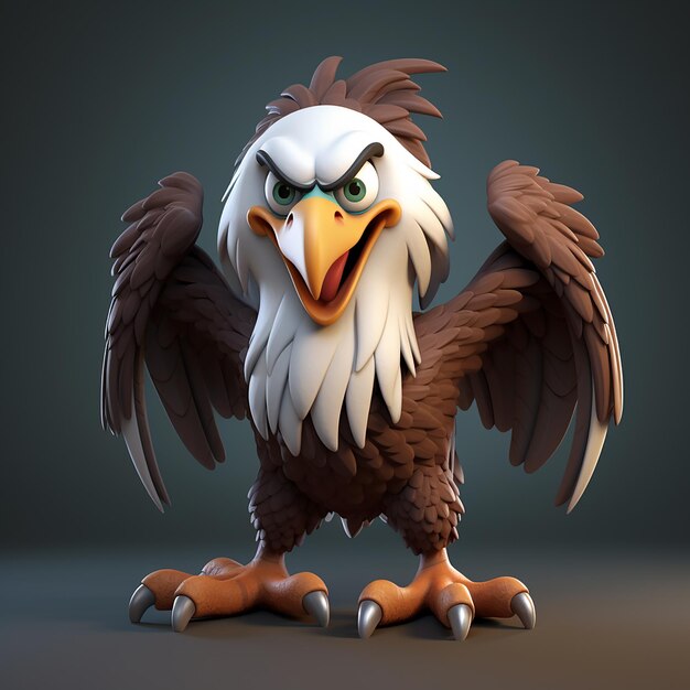 Rendering 3D di cartoni animati come Eagle