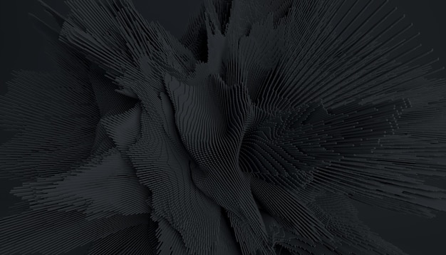 Rendering 3D di forma dettagliata. Sfondo futuristico scuro.