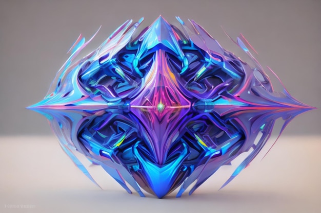 Rendering 3D di forme colorate futuristiche