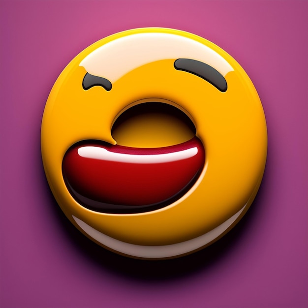 Rendering 3D di foto emoji emotive