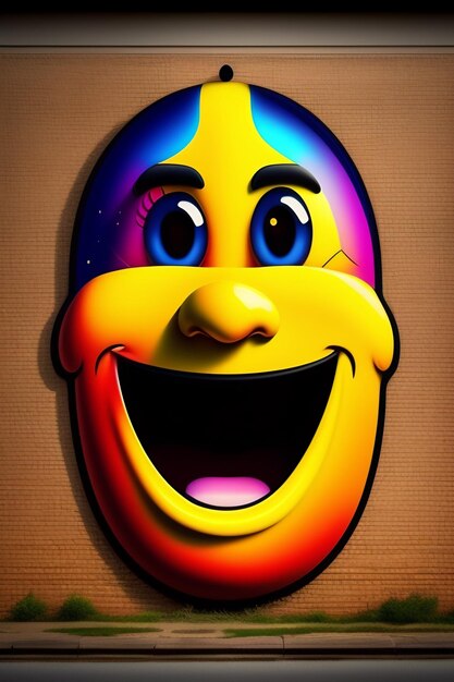 Rendering 3D di foto emoji emotive