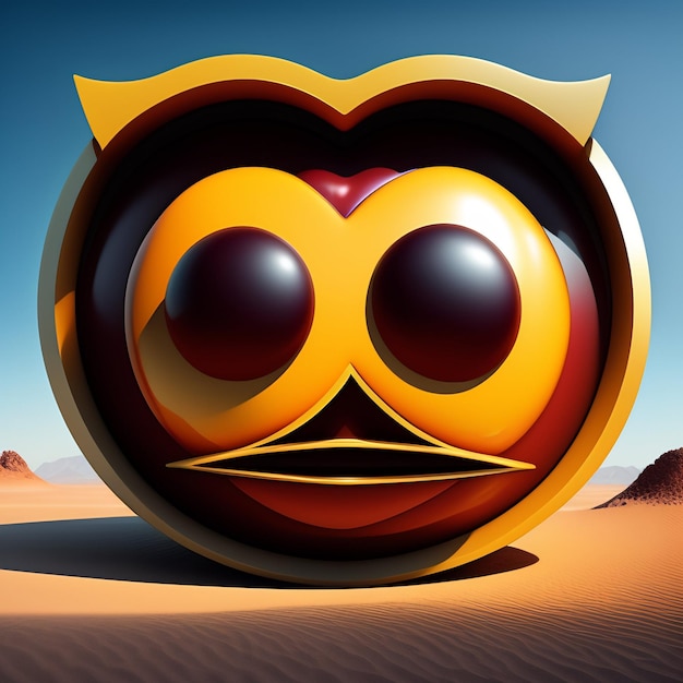 Rendering 3D di foto emoji emotive