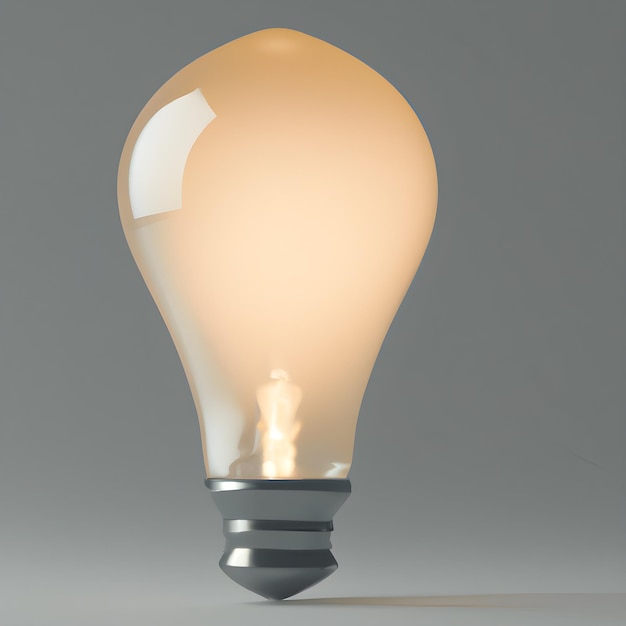 Rendering 3D di light bulb_ai_generated