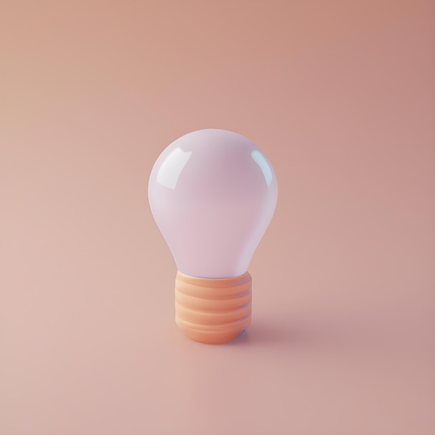 Rendering 3D di light bulb_ai_generated
