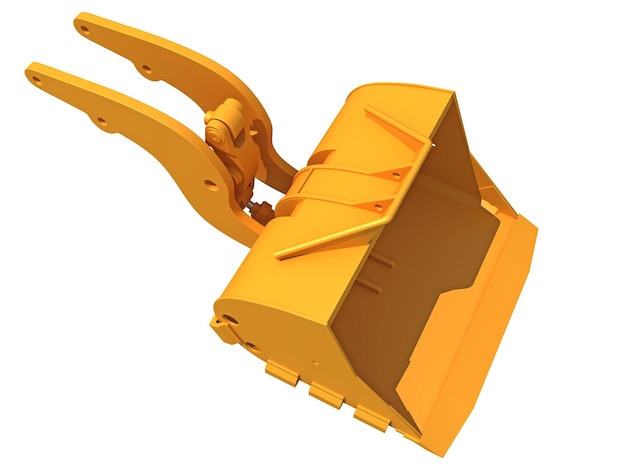 Rendering 3D di macchine pesanti per l'edilizia