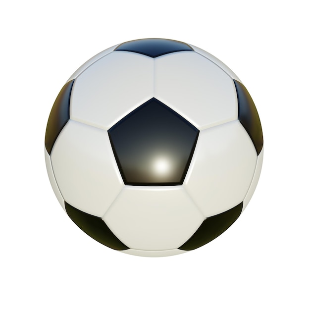 Rendering 3D di pallone da calcio gonfiato