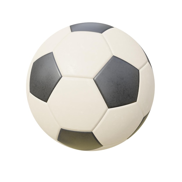 Rendering 3D di pallone da calcio in pelle