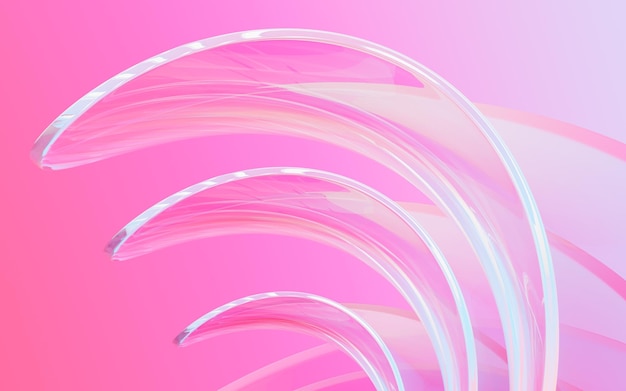 Rendering 3D di sfondo di vetro astratto