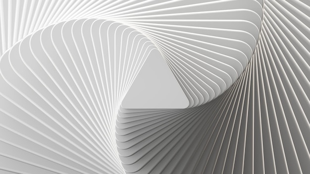 Rendering 3D di sfondo geometrico bianco astratto