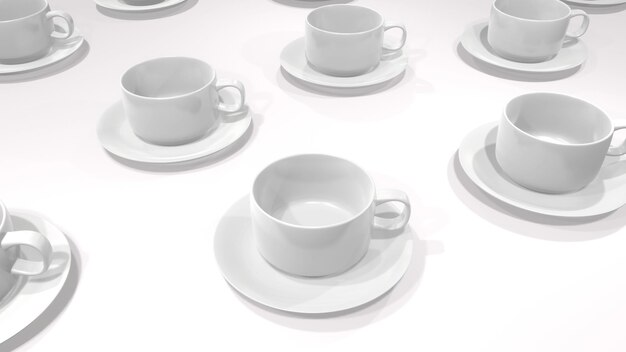 rendering 3d di sfondo tazza di caffè