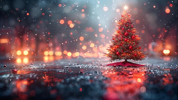 Rendering 3D di un albero di Natale