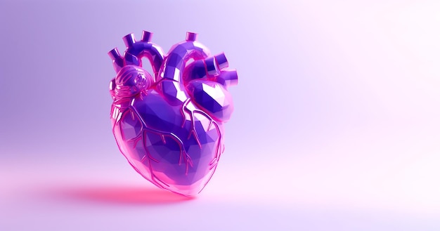 Rendering 3D di un cuore umano