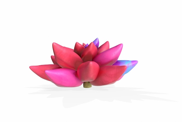 Rendering 3D di un fiore di cartone animato