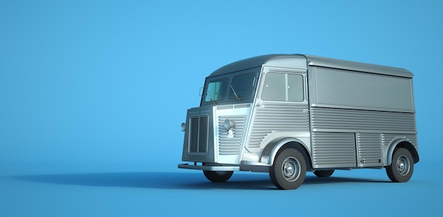 Rendering 3D di un piccolo camion vintage