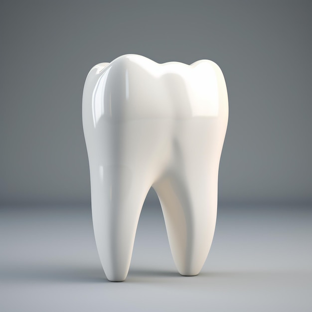 Rendering 3D di un singolo dente