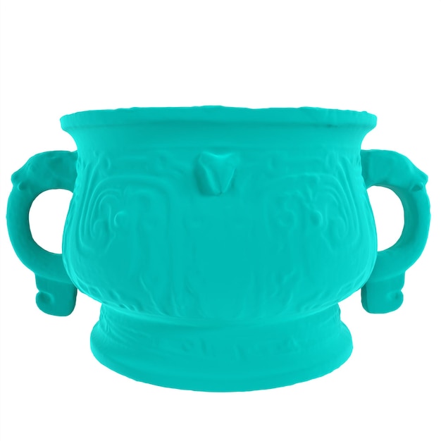 Rendering 3D di un vaso vintage verde