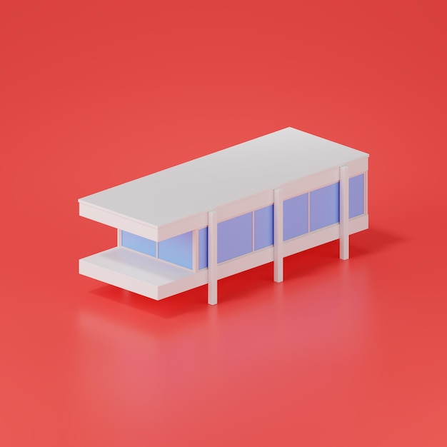 Rendering 3d di una casa moderna, concetto immobiliare.