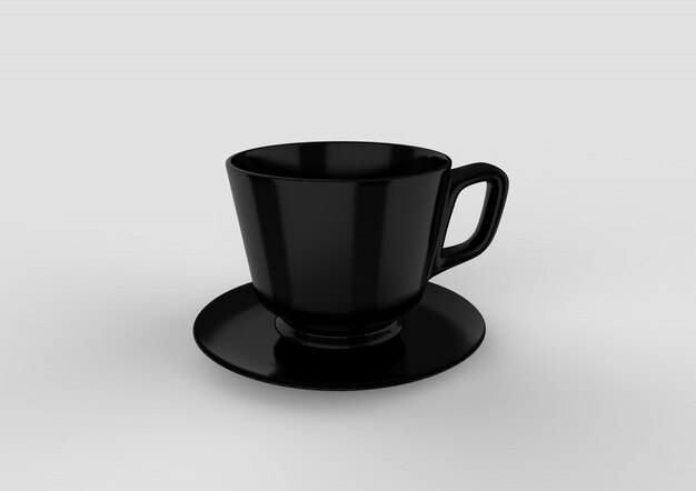 Rendering 3D di una tazza di caffè