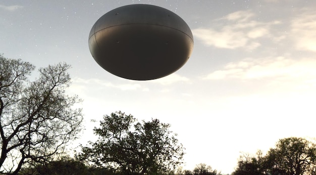 Rendering 3d di visualizzazione Ufo 3d