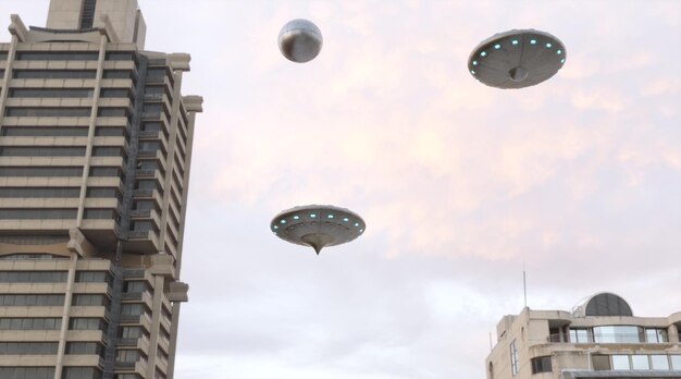 Rendering 3d di visualizzazione Ufo 3d