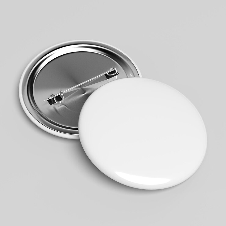 Foto rendering 3d distintivo bianco vuoto