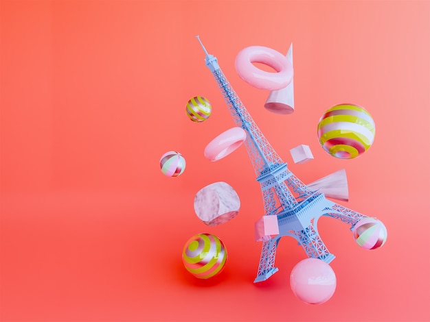 Rendering 3d Eiffel.