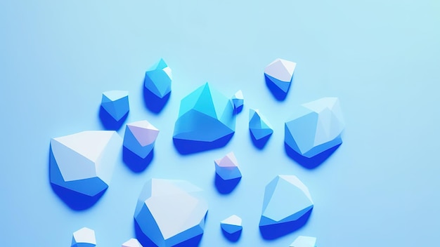 rendering 3d Fondo geometrico blu astratto