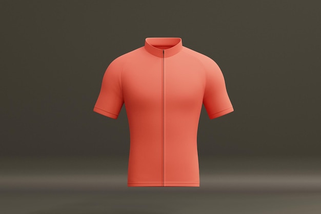 Rendering 3D Maglia da bicicletta arancione