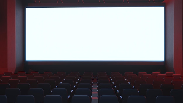 Rendering 3D mockup modello vuoto cinema sfondo astratto